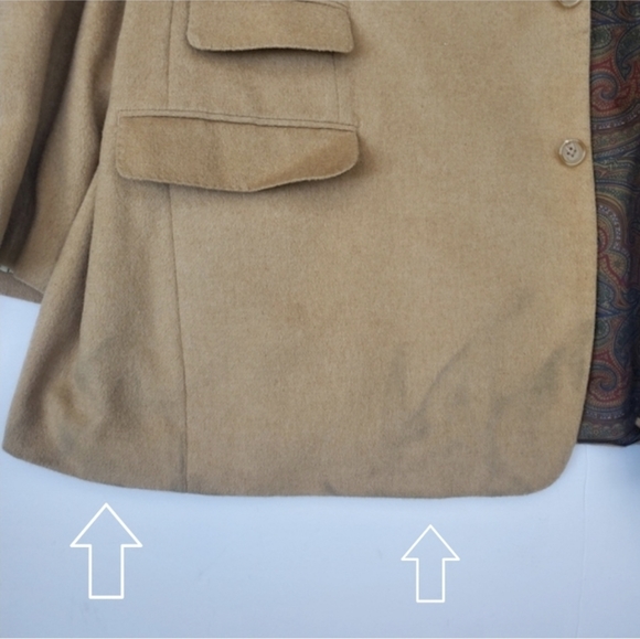 Vintage Lauren Ralph Lauren Wool Coat Neutral Camel Men & Women - Picture 11 of 13